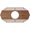Ekena Millwork Chrysler Wood Fretwork Pierced Ceiling Medallion, Walnut, 32"W x 16"H x 8 3/8"ID x 3/8"T CMWP32X16X0375CSWA - alternate 3